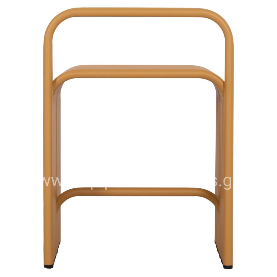 STOOL SERIES INTREPID HM6326.06 ALUMINUM IN MUSTARD YELLOW COLOR 40x38x55Hcm.