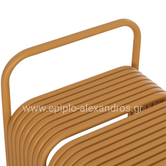 STOOL SERIES INTREPID HM6326.06 ALUMINUM IN MUSTARD YELLOW COLOR 40x38x55Hcm.