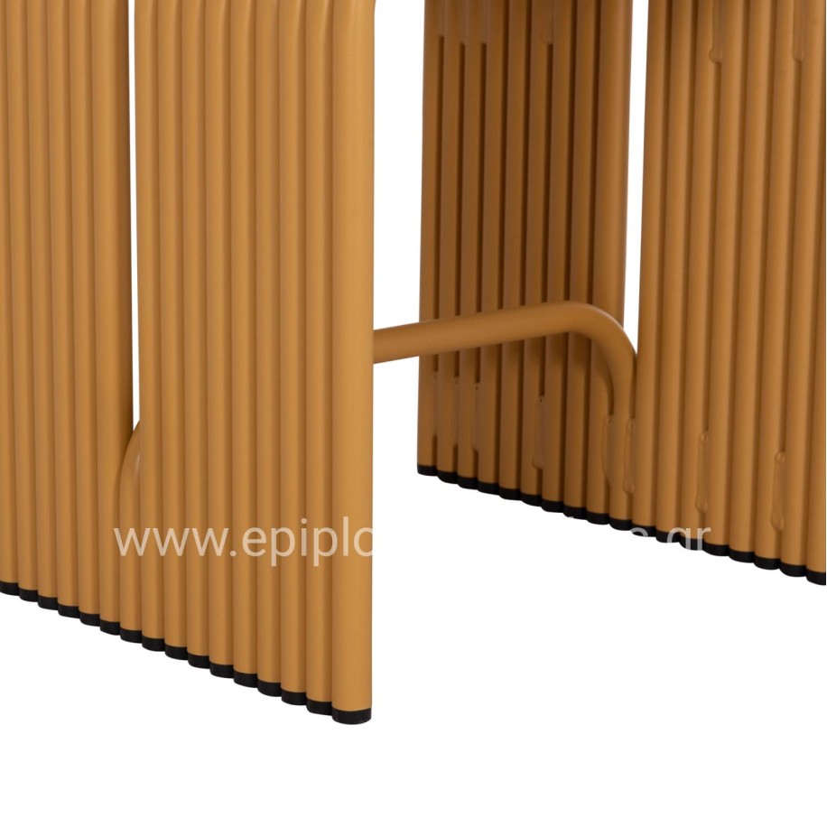 STOOL SERIES INTREPID HM6326.06 ALUMINUM IN MUSTARD YELLOW COLOR 40x38x55Hcm.