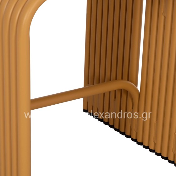 STOOL SERIES INTREPID HM6326.06 ALUMINUM IN MUSTARD YELLOW COLOR 40x38x55Hcm.