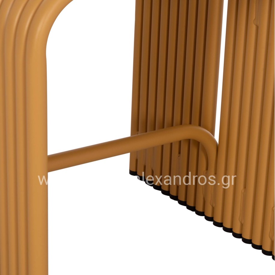 STOOL SERIES INTREPID HM6326.06 ALUMINUM IN MUSTARD YELLOW COLOR 40x38x55Hcm.