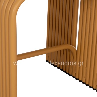 STOOL SERIES INTREPID HM6326.06 ALUMINUM IN MUSTARD YELLOW COLOR 40x38x55Hcm.