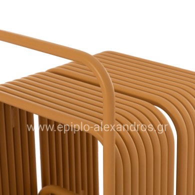 STOOL SERIES INTREPID HM6326.06 ALUMINUM IN MUSTARD YELLOW COLOR 40x38x55Hcm.