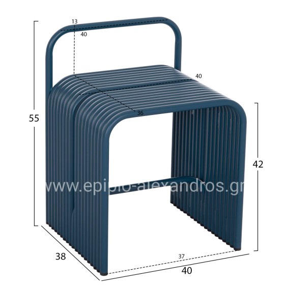 ΣΚΑΜΠΟ ΣΕΙΡΑ INTREPID HM6326.08 ΑΛΟΥΜΙΝΙΟ ΣΕ ΜΠΛΕ ΧΡΩΜΑ 40x38x55Υεκ.