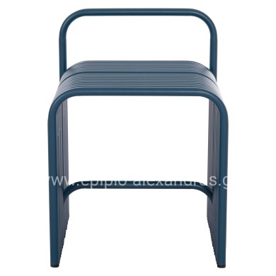 STOOL SERIES INTREPID HM6326.08 ALUMINUM IN BLUE COLOR 40x38x55Hcm.