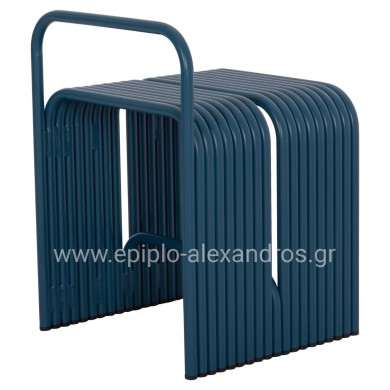 STOOL SERIES INTREPID HM6326.08 ALUMINUM IN BLUE COLOR 40x38x55Hcm.