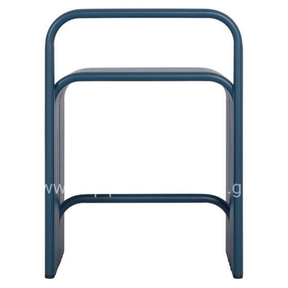 STOOL SERIES INTREPID HM6326.08 ALUMINUM IN BLUE COLOR 40x38x55Hcm.