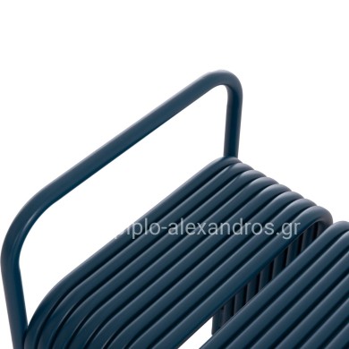 STOOL SERIES INTREPID HM6326.08 ALUMINUM IN BLUE COLOR 40x38x55Hcm.