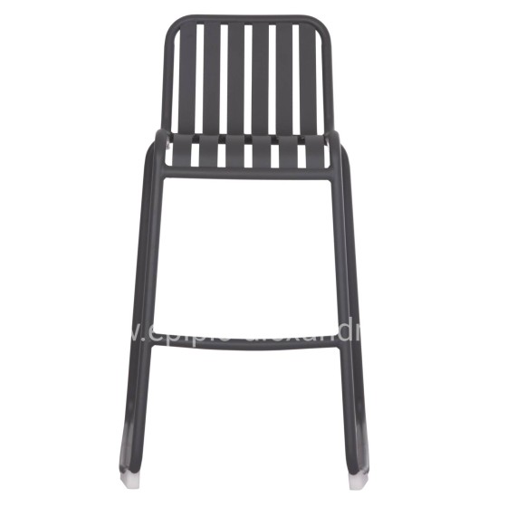 BAR STOOL ALUMINUM RACHEL HM6341.01 GREY COLOR 47x56.5x98.5Hcm.