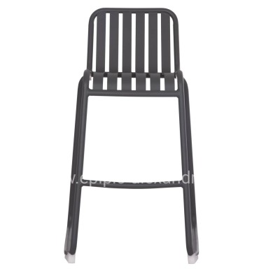 BAR STOOL ALUMINUM RACHEL HM6341.01 GREY COLOR 47x56.5x98.5Hcm.