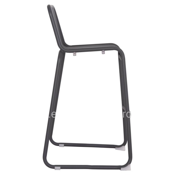 BAR STOOL ALUMINUM RACHEL HM6341.01 GREY COLOR 47x56.5x98.5Hcm.