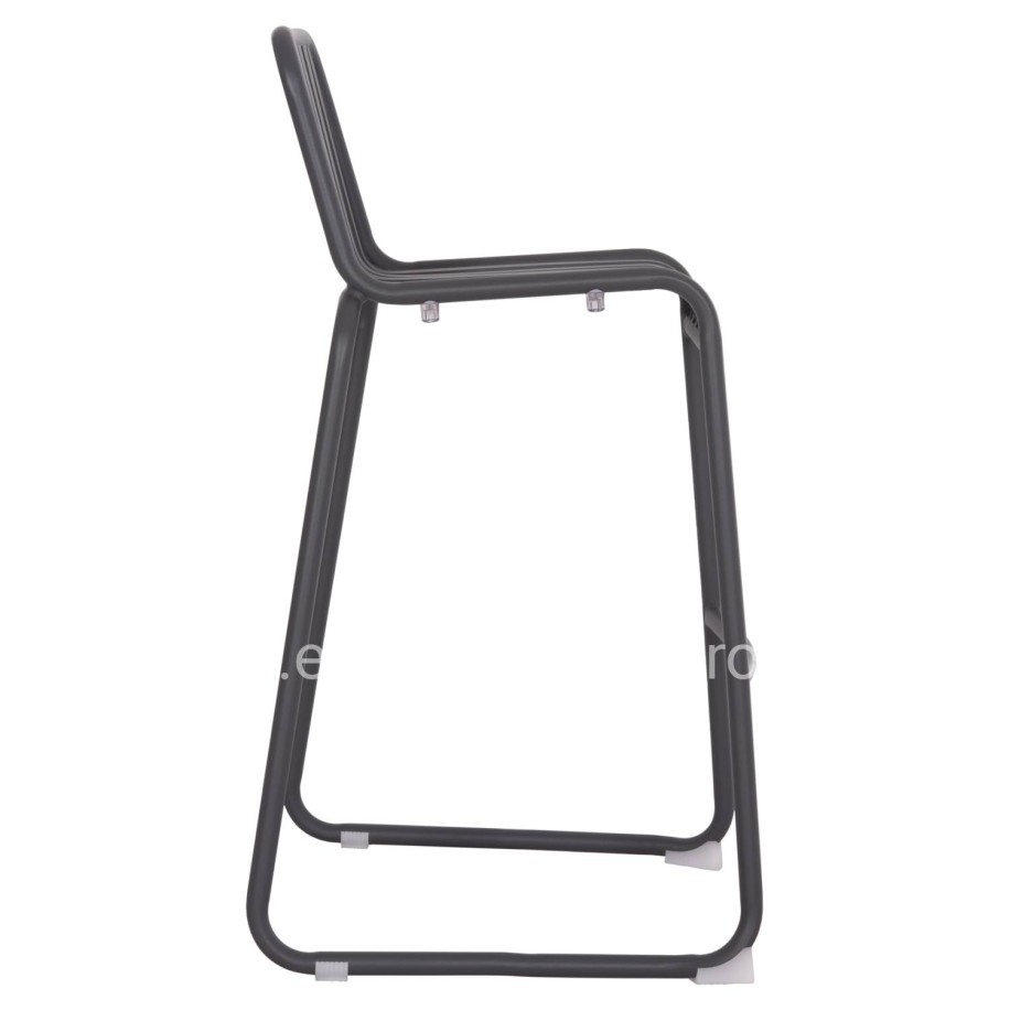 BAR STOOL ALUMINUM RACHEL HM6341.01 GREY COLOR 47x56.5x98.5Hcm.