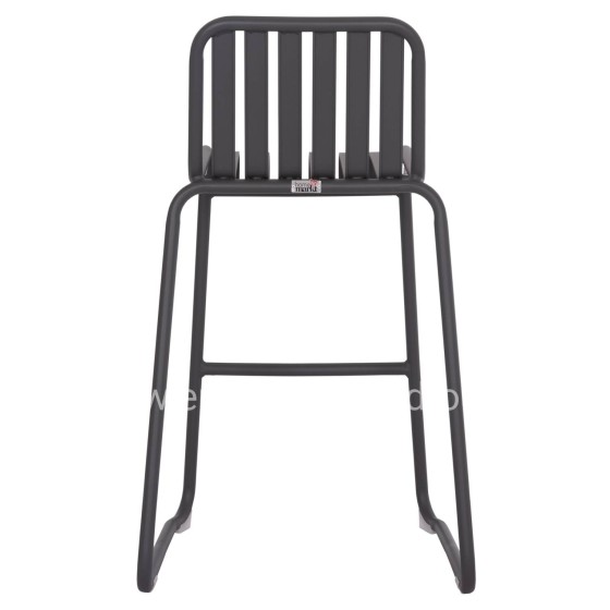 BAR STOOL ALUMINUM RACHEL HM6341.01 GREY COLOR 47x56.5x98.5Hcm.