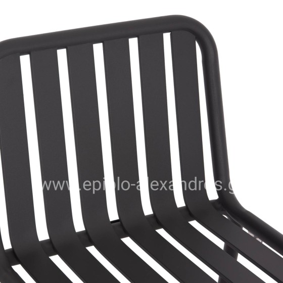 BAR STOOL ALUMINUM RACHEL HM6341.01 GREY COLOR 47x56.5x98.5Hcm.