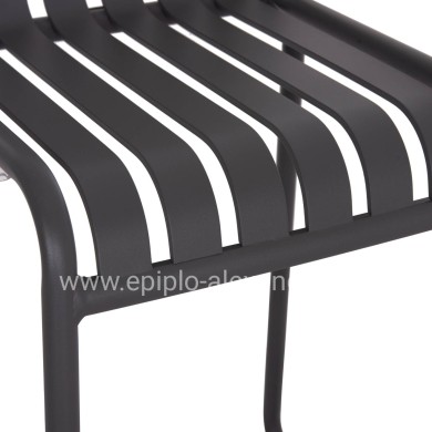 BAR STOOL ALUMINUM RACHEL HM6341.01 GREY COLOR 47x56.5x98.5Hcm.