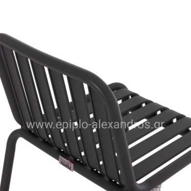 BAR STOOL ALUMINUM RACHEL HM6341.01 GREY COLOR 47x56.5x98.5Hcm.