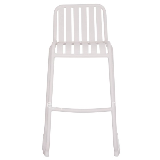 BAR STOOL ALUMINUM RACHEL HM6341.02 WHITE COLOR 47x56.5x98.5Hcm.