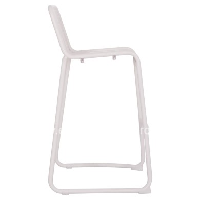 BAR STOOL ALUMINUM RACHEL HM6341.02 WHITE COLOR 47x56.5x98.5Hcm.