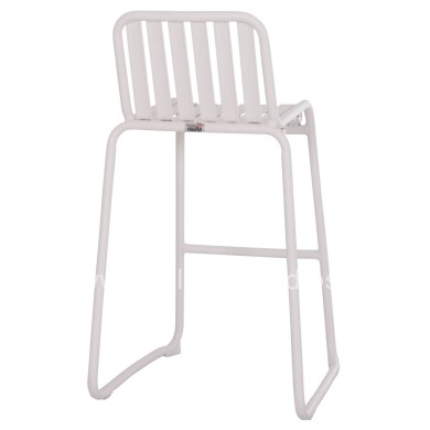 BAR STOOL ALUMINUM RACHEL HM6341.02 WHITE COLOR 47x56.5x98.5Hcm.