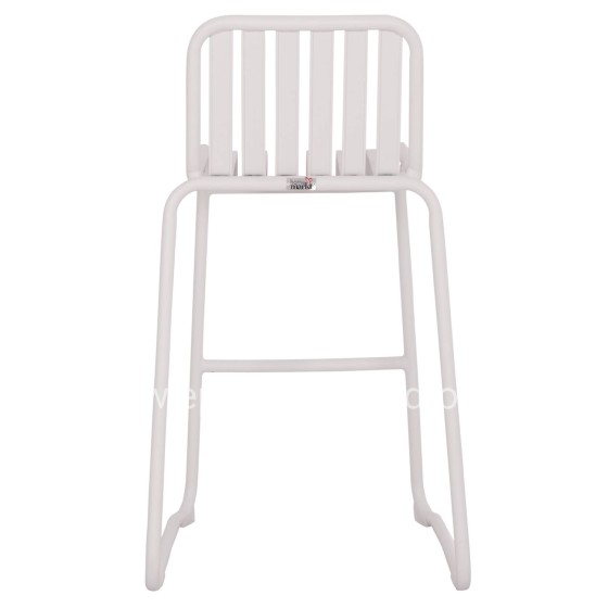 BAR STOOL ALUMINUM RACHEL HM6341.02 WHITE COLOR 47x56.5x98.5Hcm.