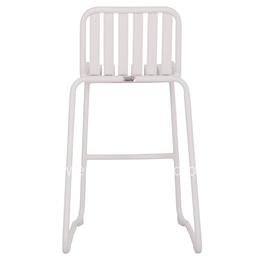 BAR STOOL ALUMINUM RACHEL HM6341.02 WHITE COLOR 47x56.5x98.5Hcm.