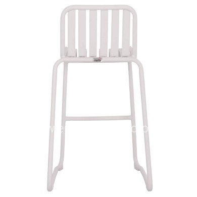 BAR STOOL ALUMINUM RACHEL HM6341.02 WHITE COLOR 47x56.5x98.5Hcm.