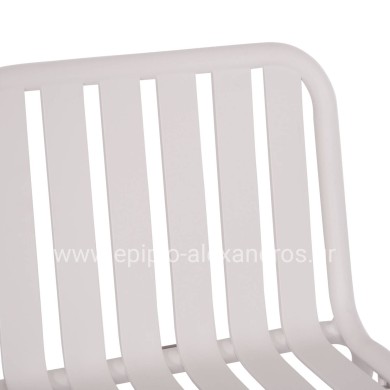 BAR STOOL ALUMINUM RACHEL HM6341.02 WHITE COLOR 47x56.5x98.5Hcm.