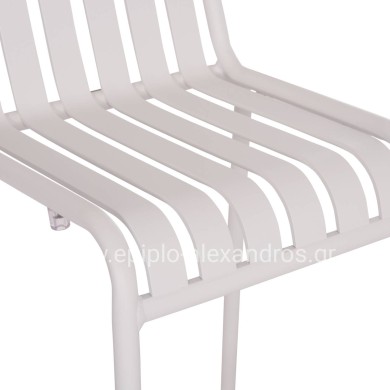 BAR STOOL ALUMINUM RACHEL HM6341.02 WHITE COLOR 47x56.5x98.5Hcm.