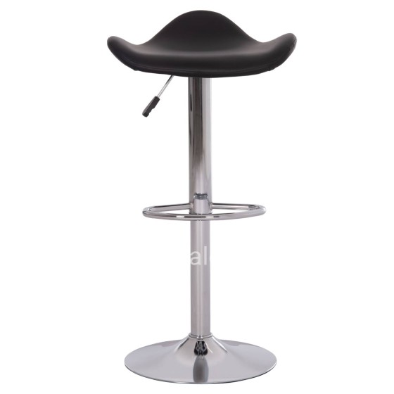 BAR STOOL SWIVEL GANNA HM201.21 WITH SUSPENSION-BLACK PU 44x42x87Hcm.