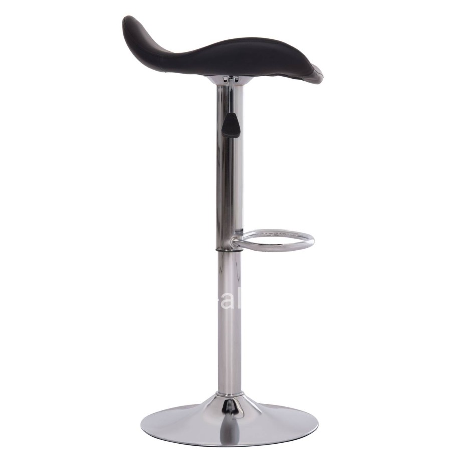 BAR STOOL SWIVEL GANNA HM201.21 WITH SUSPENSION-BLACK PU 44x42x87Hcm.
