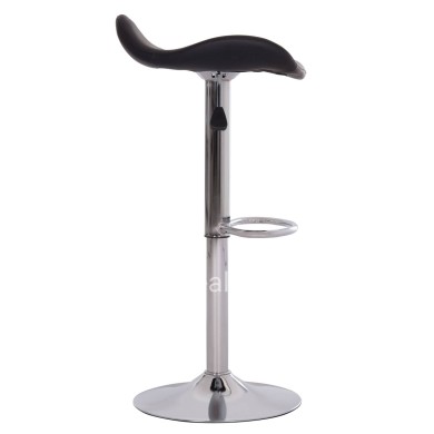 BAR STOOL SWIVEL GANNA HM201.21 WITH SUSPENSION-BLACK PU 44x42x87Hcm.