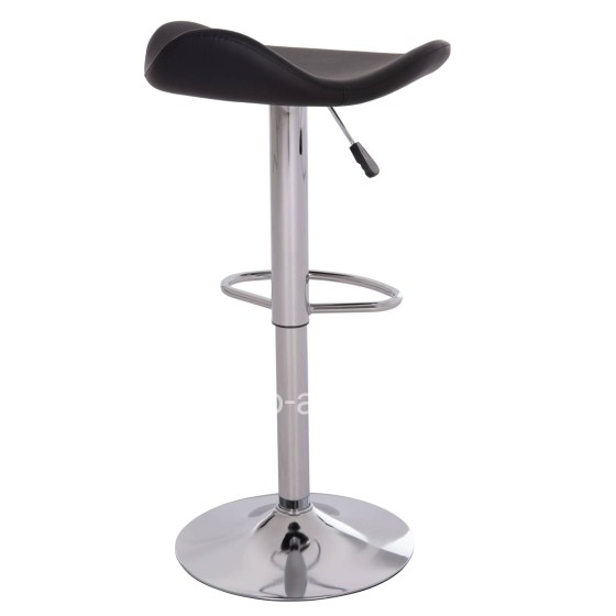BAR STOOL SWIVEL GANNA HM201.21 WITH SUSPENSION-BLACK PU 44x42x87Hcm.