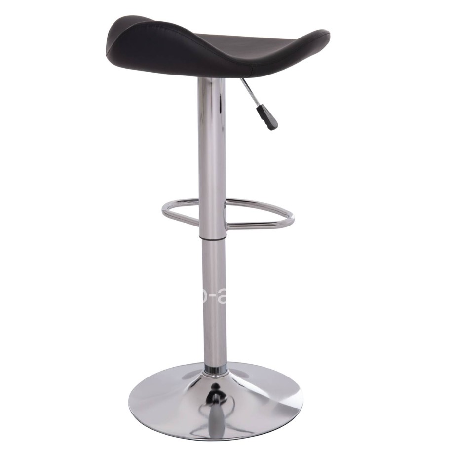 BAR STOOL SWIVEL GANNA HM201.21 WITH SUSPENSION-BLACK PU 44x42x87Hcm.