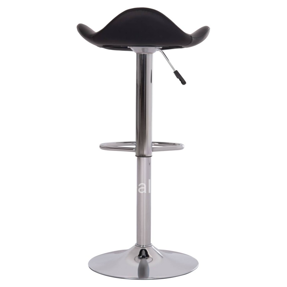 BAR STOOL SWIVEL GANNA HM201.21 WITH SUSPENSION-BLACK PU 44x42x87Hcm.