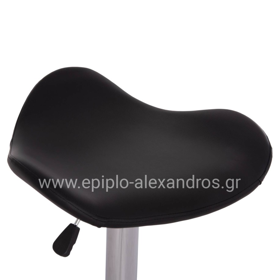 BAR STOOL SWIVEL GANNA HM201.21 WITH SUSPENSION-BLACK PU 44x42x87Hcm.