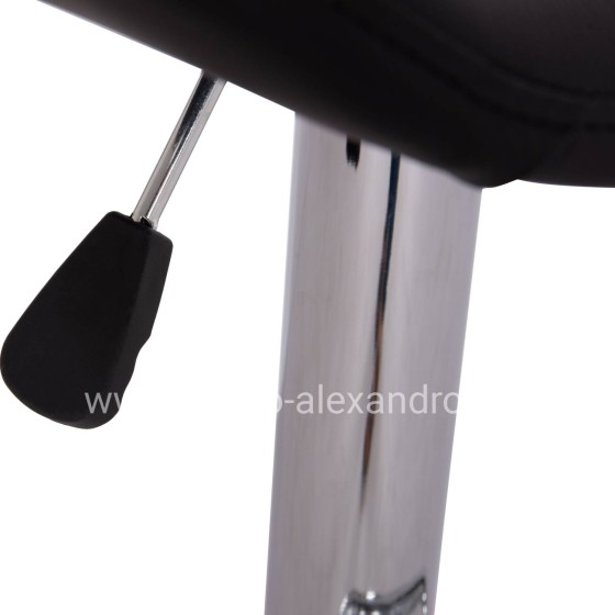 BAR STOOL SWIVEL GANNA HM201.21 WITH SUSPENSION-BLACK PU 44x42x87Hcm.