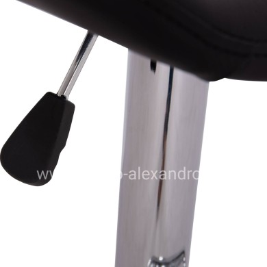 BAR STOOL SWIVEL GANNA HM201.21 WITH SUSPENSION-BLACK PU 44x42x87Hcm.
