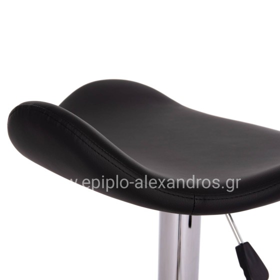 BAR STOOL SWIVEL GANNA HM201.21 WITH SUSPENSION-BLACK PU 44x42x87Hcm.