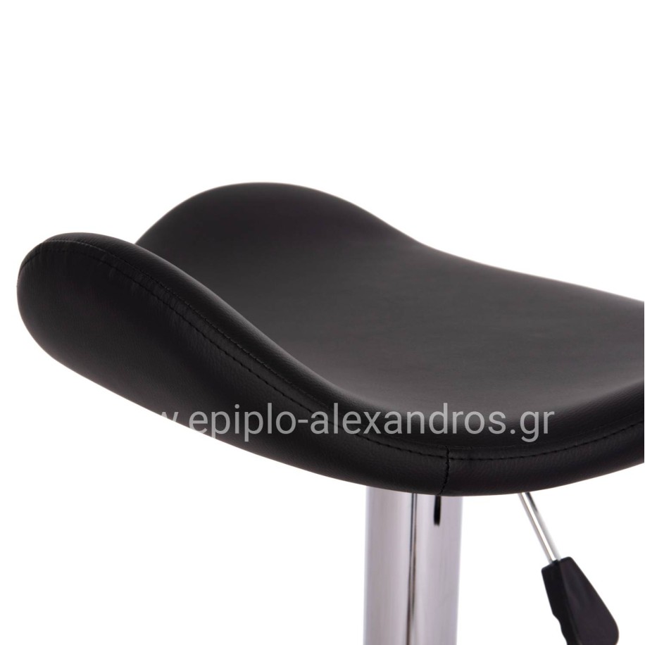BAR STOOL SWIVEL GANNA HM201.21 WITH SUSPENSION-BLACK PU 44x42x87Hcm.