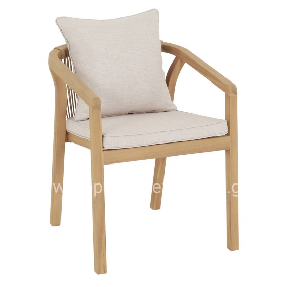 ΠΟΛΥΘΡΟΝΑ CONTREL HM6244.01 ΞΥΛΟ ΑΚΑΚΙΑΣ ΦΥΣΙΚΟ-ΣΧΟΙΝΙ & ΜΑΞΙΛΑΡΙΑ ΜΠΕΖ 58x60x74Υεκ.