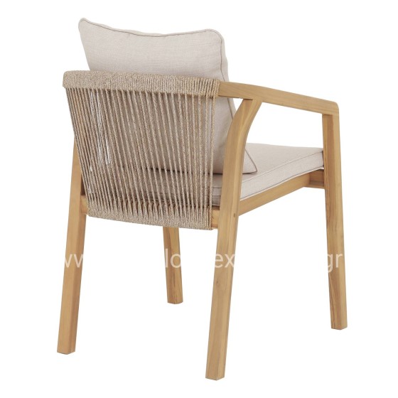 ΠΟΛΥΘΡΟΝΑ CONTREL HM6244.01 ΞΥΛΟ ΑΚΑΚΙΑΣ ΦΥΣΙΚΟ-ΣΧΟΙΝΙ & ΜΑΞΙΛΑΡΙΑ ΜΠΕΖ 58x60x74Υεκ.