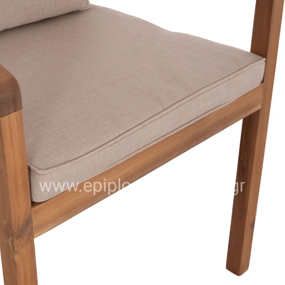 ΠΟΛΥΘΡΟΝΑ CONTREL HM6244.01 ΞΥΛΟ ΑΚΑΚΙΑΣ ΦΥΣΙΚΟ-ΣΧΟΙΝΙ & ΜΑΞΙΛΑΡΙΑ ΜΠΕΖ 58x60x74Υεκ.