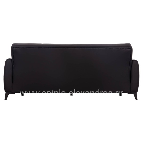 SOFA-BED 3-SEATER WITH STORAGE SPACE NIKKO HM3292.11 BLACK PU 207x80x82Hcm.