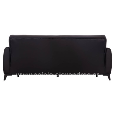 SOFA-BED 3-SEATER WITH STORAGE SPACE NIKKO HM3292.11 BLACK PU 207x80x82Hcm.