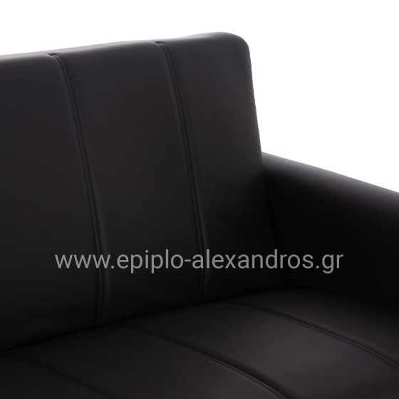 SOFA-BED 3-SEATER WITH STORAGE SPACE NIKKO HM3292.11 BLACK PU 207x80x82Hcm.