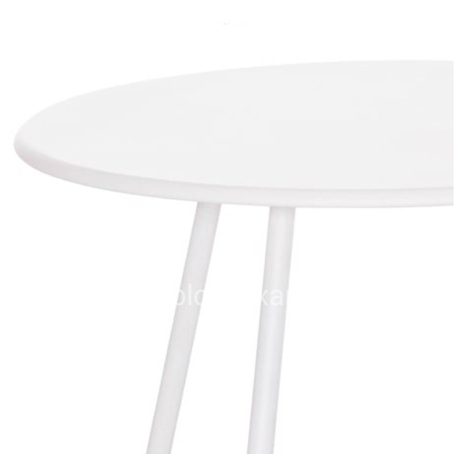 OUTDOOR LOUNGE SET 3PCS PONY HM21194 METAL COFFEE TABLE IN WHITE--WICKER RATTAN IN BLACK & WHITE