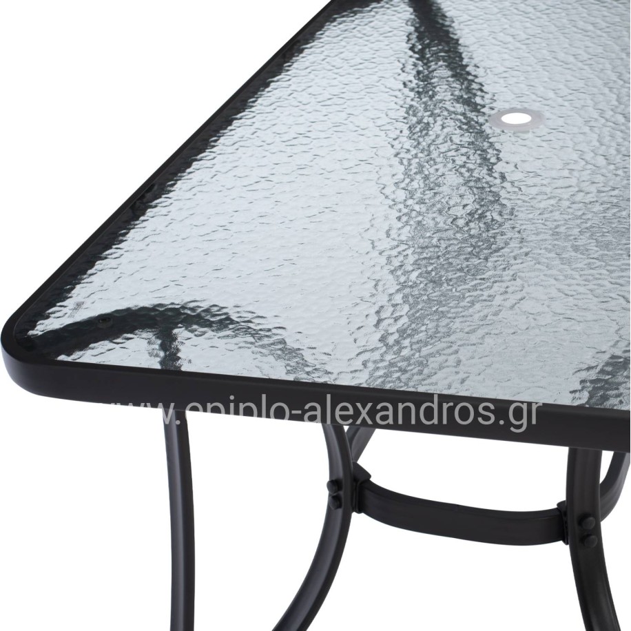 OUTDOOR DINING SET MORNER HM21195 TABLE WITH 4 ARMCHAIRS--GREY