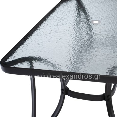 OUTDOOR DINING SET MORNER HM21195 TABLE WITH 4 ARMCHAIRS--GREY