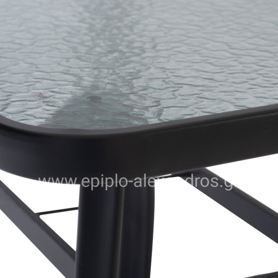 OUTDOOR DINING SET MORNER HM21195 TABLE WITH 4 ARMCHAIRS--GREY