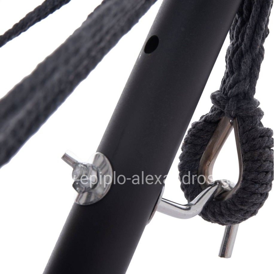 ΑΙΩΡΑ CRAVE HM6304.01 ΑΝΘΡΑΚΙ ΜΕΤΑΛΛΙΚΟΣ ΣΚΕΛΕΤΟΣ-ΣΚΟΥΡΟ ΓΚΡΙ ΥΦΑΣΜΑ 265x93x105Υεκ